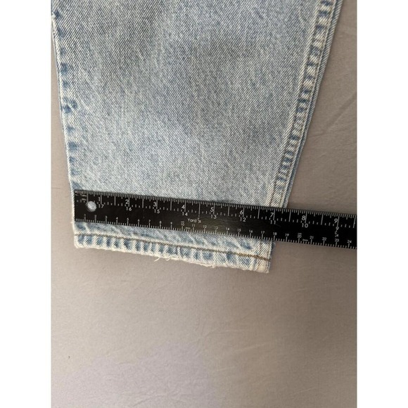 Eddie Bauer Taper Baggy Jeans Womens Size 14 Light Wash Faded Hiking Mom 90s Y2K - Picture 6 of 9